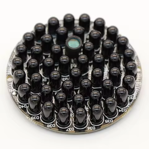 CCTV Infrared Light for Surveillance Cameras, Night Vision, 940nm, 90 Degrees, 48 Grain, IR LED Boar