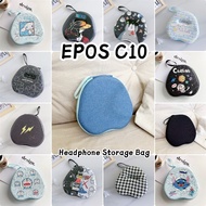 【High quality】For EPOS C10 Headphone Case Simple Cartoon Earpads Storage Bag Headset Casing Box