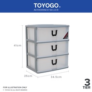 Toyogo 408-3 Plastic College A4 Drawer (3 Tier)