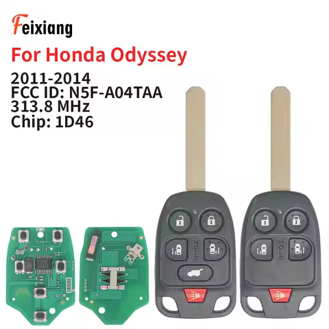 Fei Xiang 313.8MHz ID46 Chip FCC ID: N5F-A04TAA for Honda Odyssey 2011 2012 2013 2014 Remote Key Fob