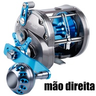 Sougayilang Trolling Fishing Reel 6+1BB 4.1:1 High Speed Ratio Saltwater Boat Reel Full Metal Max Dr