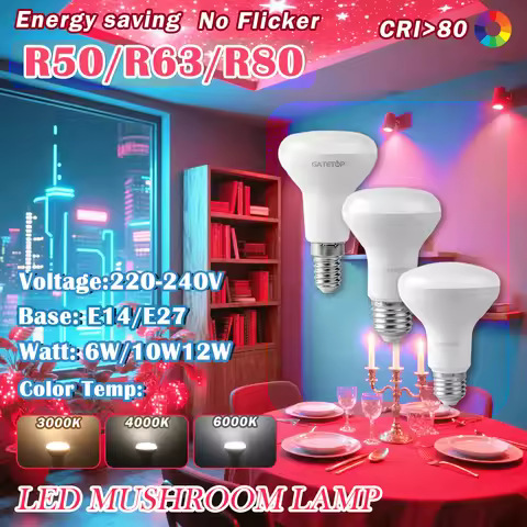 5pcs R50 R63 R80 E27 E14 Reflector LED Bulb Light 6W 10W 12W Lamp Replace 40W Incandescent Warm Cold