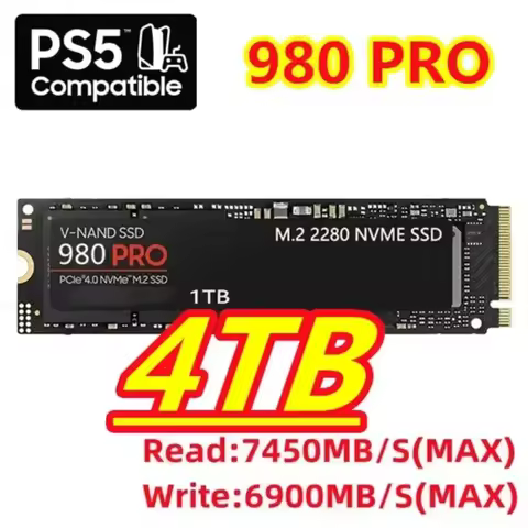 Original 980Pro NVMe M.2 SSD 1TB 2TB 4TB 8TB PCIe Gen4.0 X4 3D NAND TLC Hard Drive M.2 2280 for PS5 