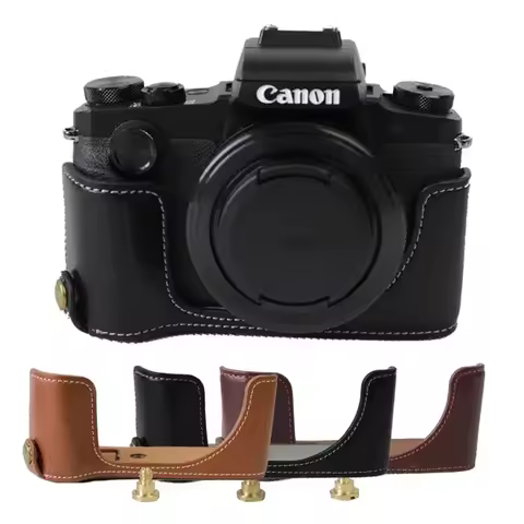 Half PU leather case bag grip cover Buttom for Canon G1X III G1X Mark 3 G1XIII