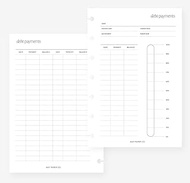 Mini Happy Planner Debt Payments Planner Insert Agenda Refill for 7-Discs Notebook 4.6 x 7