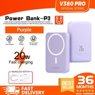 V380 PRO Mini Powerbank fast charging 10000mAh/12000mAh  20W Magnetic Wireless Powerbank for Samsung