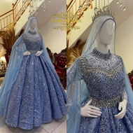 Gaun pengantin mewah | Gaun pengantin Premium | Gaun pengantin ekor