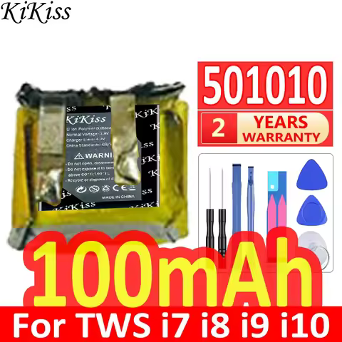 KiKiss Powerful Battery 501010 401010 400909 For TWS i7 i8 i9 i10 i12 Wireless Bluetooth Headset GPS