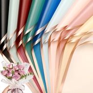 Gold Edge Flower Wrapping Paper Silver Waterproof 20 Sheets/Pack Size 56x56cm 57x56cm There Are Many