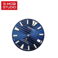 S-MOD Seiko Dial Samurai Blue Wave Save The Ocean Seiko Mod