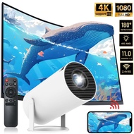 โปรเจคเตอร์ HY300 Projector 4K Android 11.0 LCD Projector 1080P Double WIFI With bluetooth with Yout