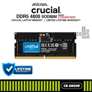 Crucial DDR5-4800 SODIMM CL40 Laptop RAM - 8GB/16GB/32GB (Limited Lifetime Crucial Warranty)