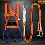[VioceeMY] Full Body Harness High Strength Polyester Fall Arrest Harness Shock Absorber Pack Lanyard