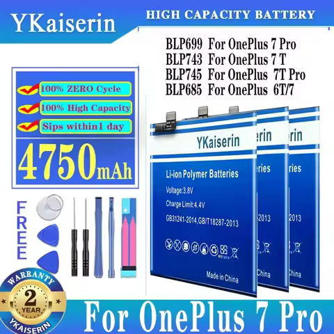 YKaiserin Battery for One Plus 7 Pro OnePlus7 Pro for OnePlus 1 + 7 7T Pro 6T/7 7TProBLP699 BLP 699