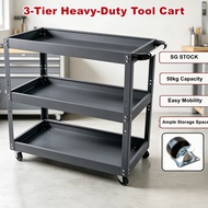 Tool Layer Service Cart Tools 3 Tier Tool Cart Trolley 50kg Trolley with Wheels Heavy Duty Trolley