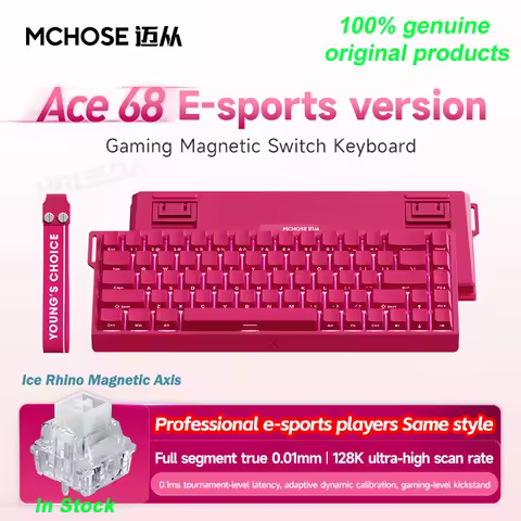 MCHOSE ACE68 ACE60 Pro Magnetic Keyboard Mechanical Wired for Gaming 0.01mm RapidTrigg 8000Hz SOCD/R