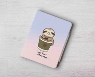 咖啡杯中的小樹懶 iPad筆槽翻蓋式保護套Air 4 5 mini 6 Pro 11