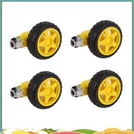 4PCS DC Electric Motor + Plastic TT Motor Tire Wheel Dual Shaft Gear Motor TT   for  Smart Car yehen