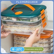 Dumpling Box Frozen Dumplings Multi-layer Frozen Quick-frozen Fresh-keeping Refrigerator Storage Dumplings Chaotic Storage Box Household flower