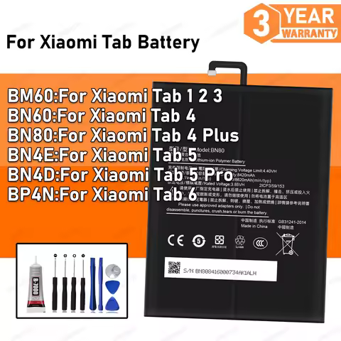 100% New Zero Cycle BM60 BN60 BN80 BN4E BN4D Battery For Xiaomi Pad 1 2 3 4 5 tablet battery MI PAD 
