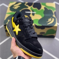 BAPE Sk8 Sta White Gray Green Low Top Fashion Shoes