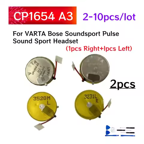 Hot 2-10PCS CP1654 A3 Replacement Battery CP1654 A3 LIR1654 For VARTA Bose Soundsport Pulse Sound Sp