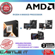 AMD Ryzen 9 9950X3D Processor (16 Cores 32 Threads 4.3-5.7GHz 144MB Cache AM5) Bundle Motherboard