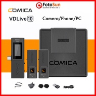 COMICA VDLive 10 2 to 1 wireless microphone for camera and smartphone (USB-C or Iphone) Youtube and 