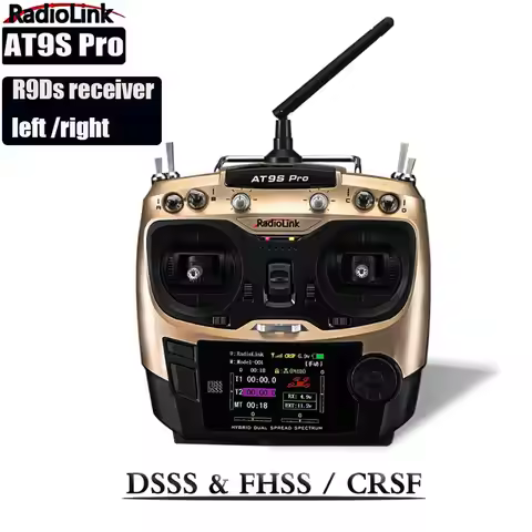 Radiolink AT9S Pro 12CH 2.4G 4KM Radio Transmitter with R9DS Receiver for FPV Racing Drone Multicopt
