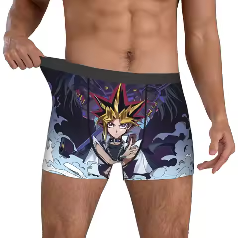 Y-Yus Gi O-Ohs Boxer Shorts For Men 3D Print Japan Anime Card Game Manga Underwear Panties Briefs St