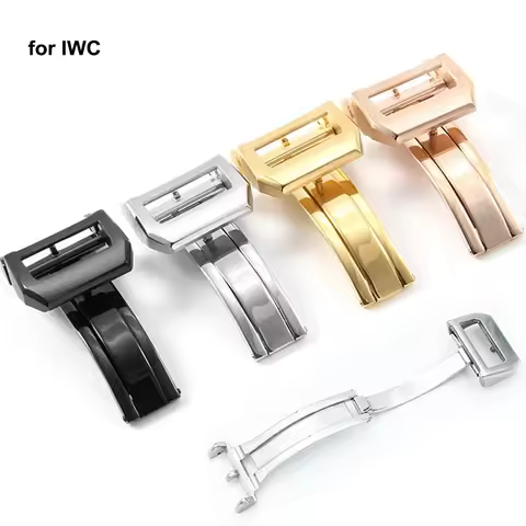 18mm Stainless Steel Watch Clasp for IWC Folding Buckle for Leather Nylon Watchband Deployment Buckl