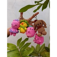 GANTUNGAN Animal knitted keychain | Amigurumi Keychain | Animal Keychain