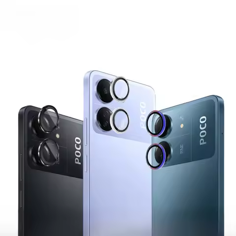 For Xiaomi Poco C65 Camera Lens Protector Aluminium Alloy Tempered Glass For Mi POCO C 65 Len Film C