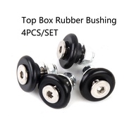 4Pcs Motorcycle Luggage Bushing Pad Aluminum Alloy Black Top box Rubber bushing For Storage Box
