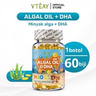 VTEAY DHA Algal Oil Softgels Kids Minyak Alga Multivitamin Supplement Minda kanak kanak Brain Boost