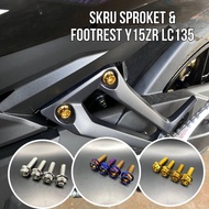 M8 X 25MM SKRU SCREW FOOTREST & SPROKET HUB YAMAHA LC135 Y15ZR Y16 ORIGINAL HENG SKRU FOOTREST STAN 