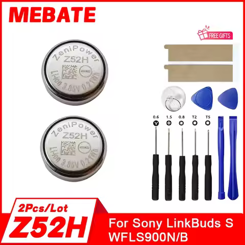 2PCS 3.85V 1240 Z52H Replace Battery For Sony LinkBuds S WFLS900N/B Truly Wireless Earbud Headphones