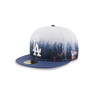 New Era หมวกรุ่น 59Fifty Pack - Forest Los Angeles Dodgers 2-Tone Muted Indigo Visor All-Over Print 