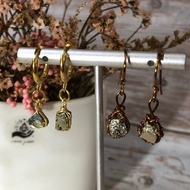 黃鐵礦耳環 原礦耳環 小巧精緻 愚人金 招財礦石