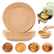 100Pcs Air Fryer Parchment Paper Liners Non-Stick Disposable Air Fryer Liners Basket Unperforated Round Parchment Paper