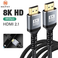 8k HDMI 2.1 Cable Certified 48Gbps High Speed 144Hz 8k 4K 60Hz eARC ARC DTS:X Dolby Atmos HDR10 for Samsung Sony LG Mac PS5 Xbox