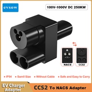 evsow CCS2 To TS-NACS Adapter DC 250A EV Charger Adapter Electric Vehicle Charging Adapter CCS2 To T