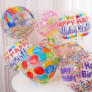 New 22 Inch 4D Happy Birthday Aluminum Foil Balloon Helium Balloon Children's Birthday Party Decorat