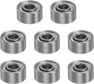 HARFINGTON 8pcs 681XZZ Deep Groove Ball Bearings 1.5mm Bore 4mm OD 2mm Thick Chrome Steel Double Shi