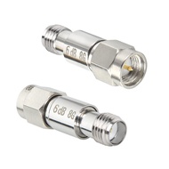 SMA Male to SMA Female Coaxial RF Attenuator, DC to 8 GHz, 50Ohm, 2W, 6dB Constant Attenuator(2PCS)