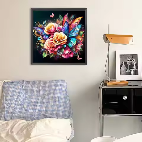 Diamond Painting Family Fairy Dust Diamond Dot Art Rose Christ Deer Crystal Resin Mosaic Painting Ki