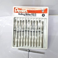 Ballpoint / Pulpen Rolling Writer Pentel RS3 Extra Fine Hitam