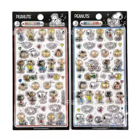 1/4pcs Japanese Snoopy 3d Relief Crystal Sticker Cute Diy Mobile Phone Decoration Sticker Student Ha
