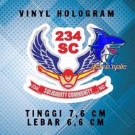 234 SC, STIKER 234 SC, 234 SOLIDARITY COMMUNITY SC, STIKER 234 SC HOLOGRAM