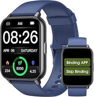 Smart Watch for Men Women, 1.91'' Big Font No App/Phone Required, Fitness Tracker with Pedometer, Bl